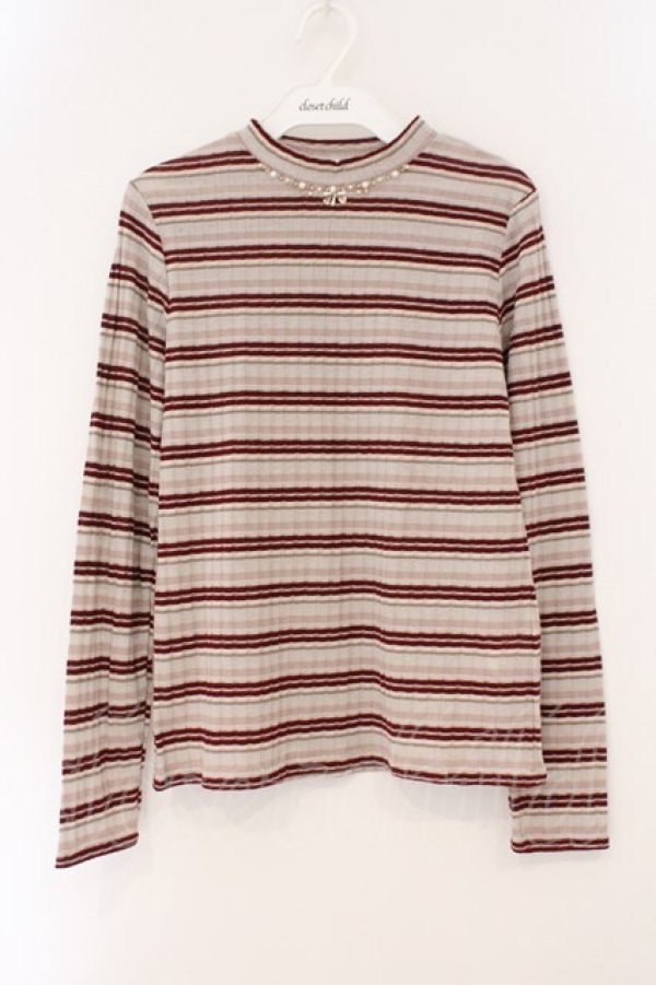 画像1: axes femme / ボーダープルオーバー M アカ系 O-26-02-16-072-AX-TO-OW-OS (1)