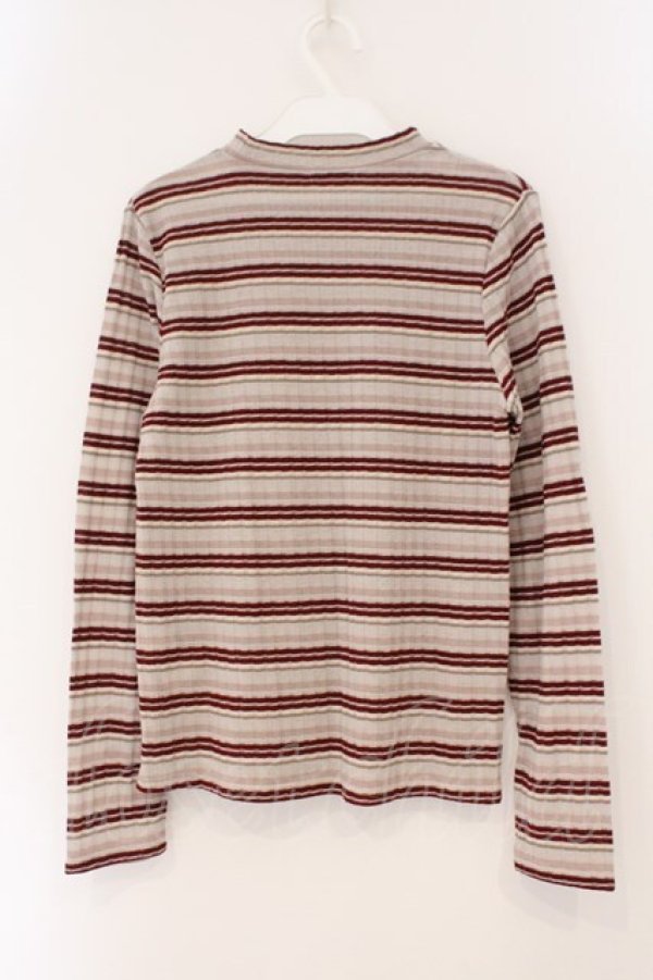 画像2: axes femme / ボーダープルオーバー M アカ系 O-26-02-16-072-AX-TO-OW-OS (2)