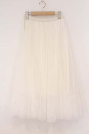 画像: axes femme / ロングチュールスカート F シロ O-26-02-16-074-AX-SK-OW-OS