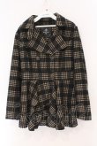 画像1: Ozz Croce / チェックフレアコート  ブラック×ブラウンチェック O-26-02-16-075-OO-CO-IG-OS (1)