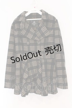 画像: Ozz Croce / チェックフレアコート  ブラック×ブラウンチェック O-26-02-16-075-OO-CO-IG-OS