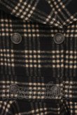 画像2: Ozz Croce / チェックフレアコート  ブラック×ブラウンチェック O-26-02-16-075-OO-CO-IG-OS (2)