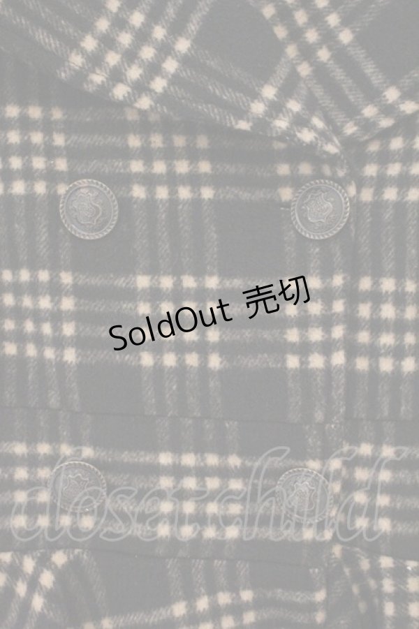 画像2: Ozz Croce / チェックフレアコート  ブラック×ブラウンチェック O-26-02-16-075-OO-CO-IG-OS (2)