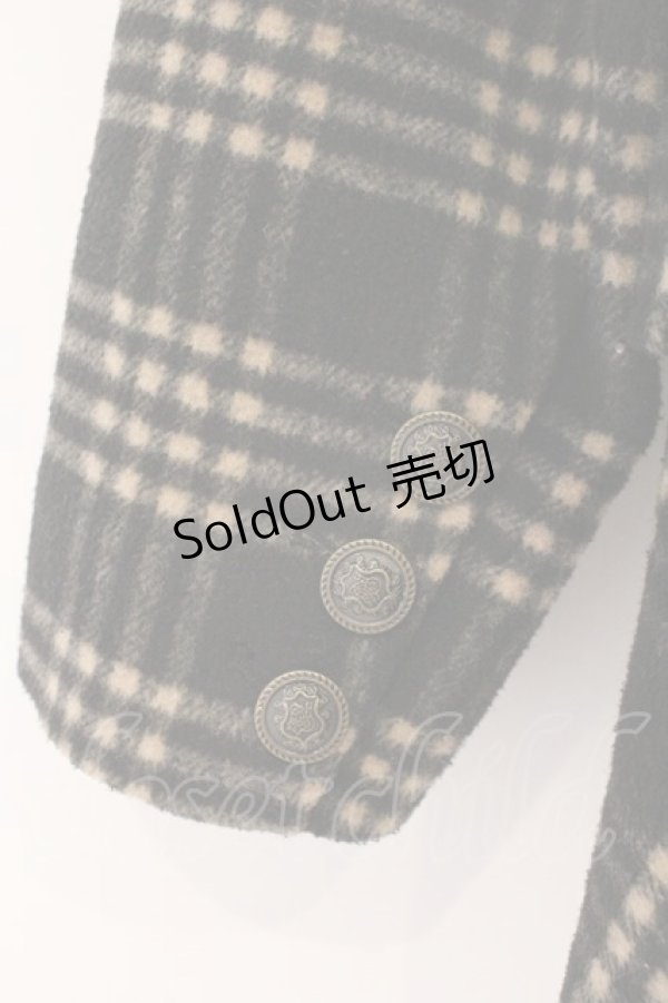 画像4: Ozz Croce / チェックフレアコート  ブラック×ブラウンチェック O-26-02-16-075-OO-CO-IG-OS (4)