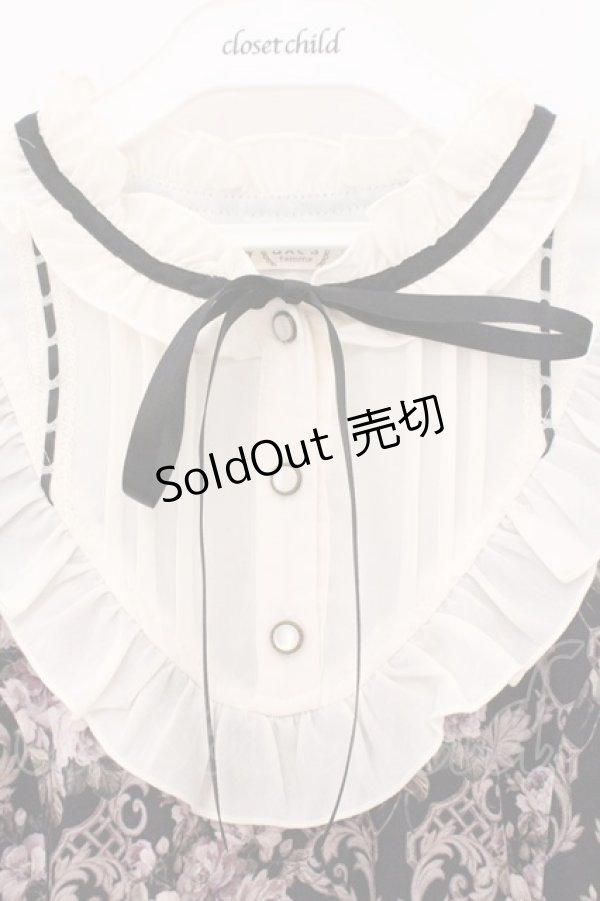 画像2: axes femme / ウォールオーナメント柄ワンピース  クロ×オフ O-26-02-16-076-AX-OP-IG-OS (2)