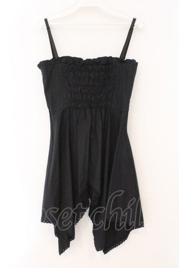 画像4: BPN / ストライプフリルキャミソールワンピース M ブラック O-26-02-16-077-GO-OP-IG-OS (4)