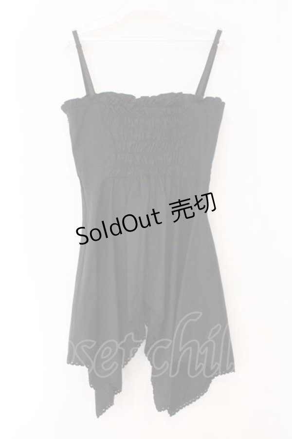 画像4: BPN / ストライプフリルキャミソールワンピース M ブラック O-26-02-16-077-GO-OP-IG-OS (4)