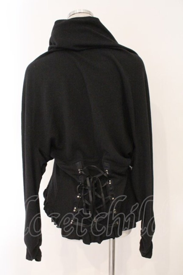 画像4: OZZ ANGELO / レースアップニットドルマンカーディガン  ブラック O-26-02-16-078-OO-TO-IG-OS (4)