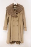 画像1: axes femme / ファーショールカラー付コート M キャメル O-26-02-16-082-AX-CO-IG-OS (1)