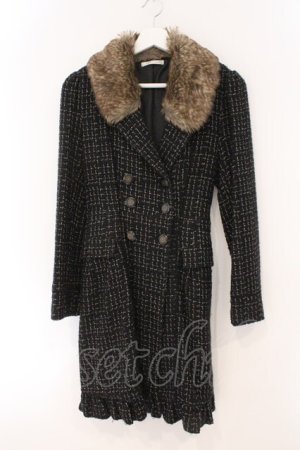 画像: axes femme / ラメツイードコート M クロ O-26-02-16-083-AX-CO-IG-OS