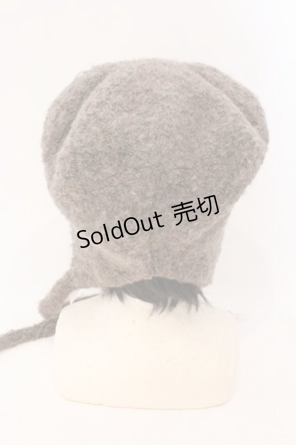 画像3: axes femme POETIQUE / 紐付きくまミミニットキャップ 60cm ブラウン O-26-02-16-010-AX-AC-OW-OS (3)