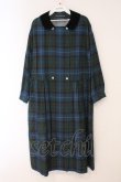 画像1: Jane Marple Dans Le Salon / タータンチェックベルベットカラードレス　ワンピース M グリーン O-26-02-16-094-JM-OP-OW-OS (1)