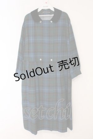 画像: Jane Marple Dans Le Salon / タータンチェックベルベットカラードレス　ワンピース M グリーン O-26-02-16-094-JM-OP-OW-OS