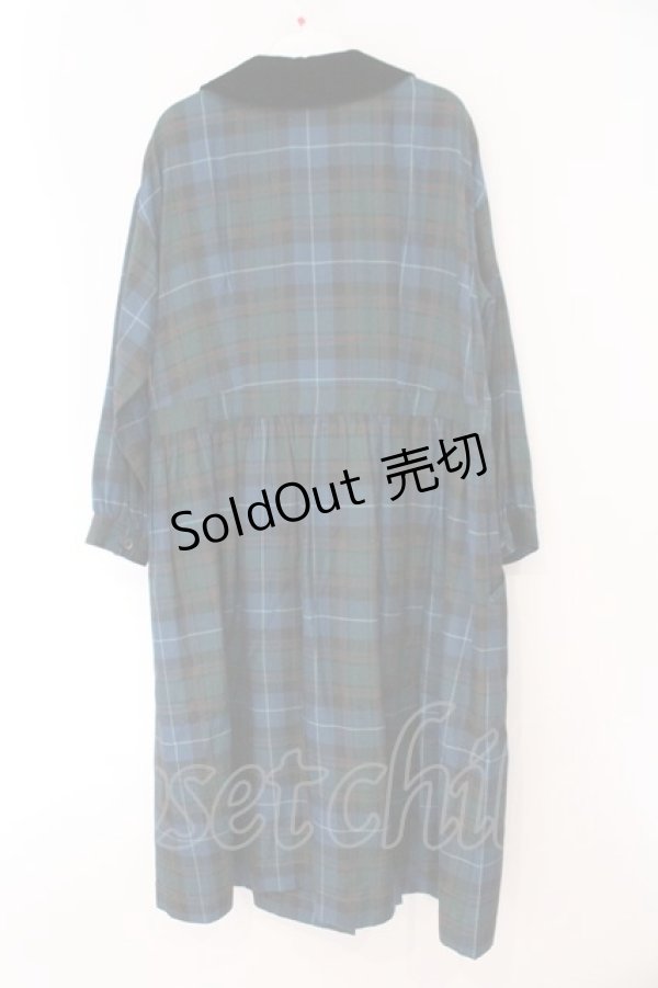 画像4: Jane Marple Dans Le Salon / タータンチェックベルベットカラードレス　ワンピース M グリーン O-26-02-16-094-JM-OP-OW-OS (4)