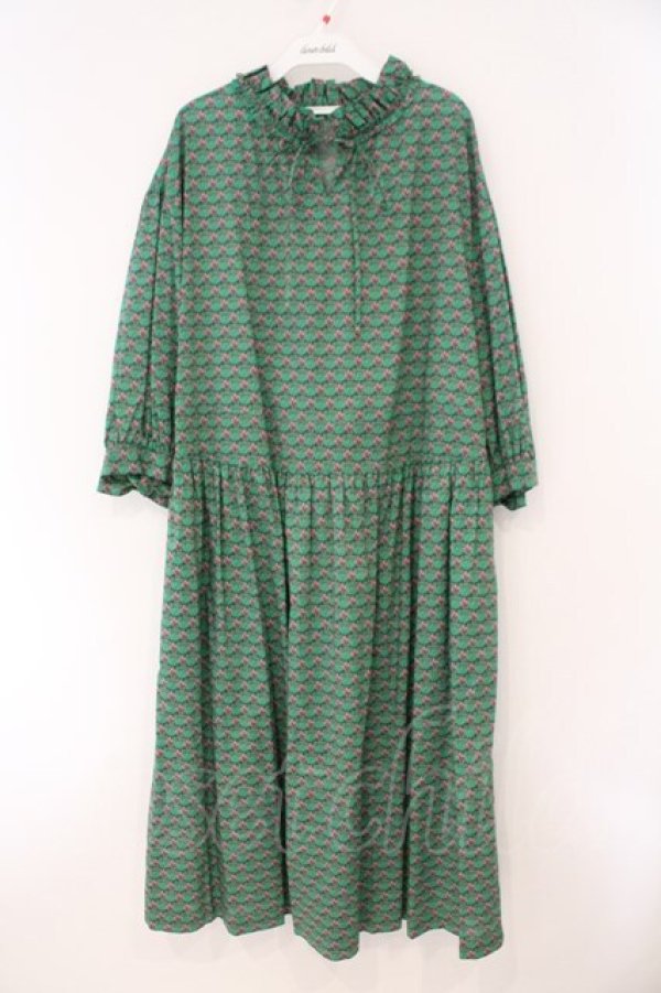 画像1: Jane Marple Dans Le Salon / Tudor tulipフリルカラードレス M グリーン O-26-02-16-095-JM-OP-OW-OS (1)