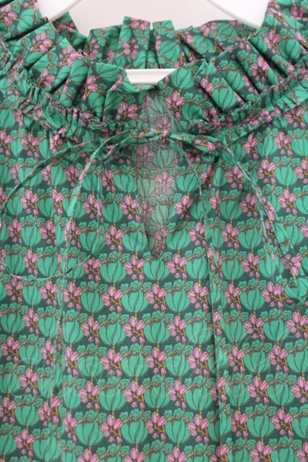 画像2: Jane Marple Dans Le Salon / Tudor tulipフリルカラードレス M グリーン O-26-02-16-095-JM-OP-OW-OS (2)