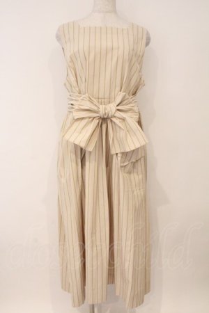 画像: Jane Marple Dans Le Salon / Old England stripe tablier dress　ワンピース M ベージュ O-26-02-16-096-JM-OP-OW-OS