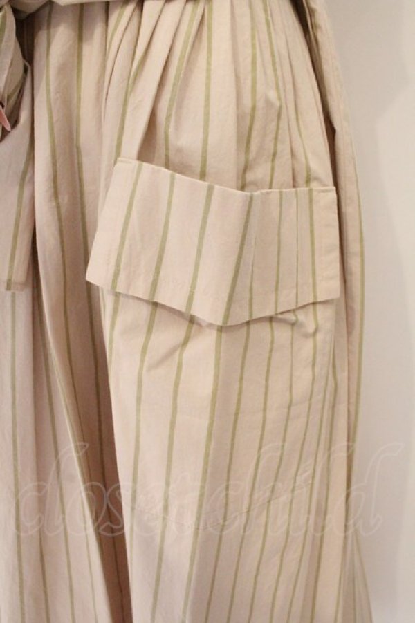 画像3: Jane Marple Dans Le Salon / Old England stripe tablier dress　ワンピース M ベージュ O-26-02-16-096-JM-OP-OW-OS (3)