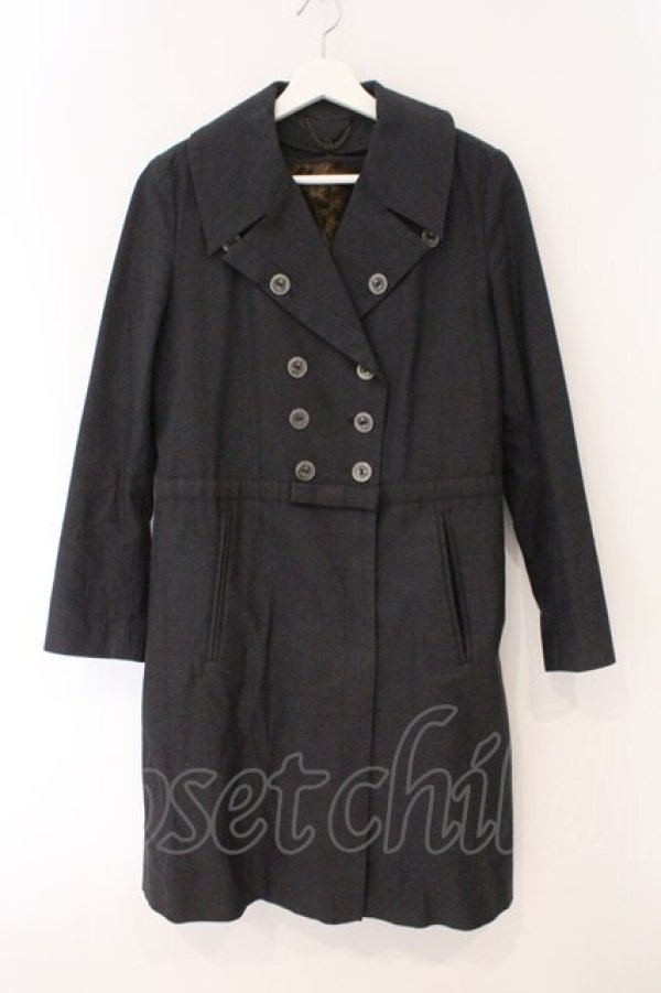 画像1: Jane Marple Dans Le Salon / ファーライナー付きコート M グレー O-26-02-16-098-JM-CO-OW-OS (1)