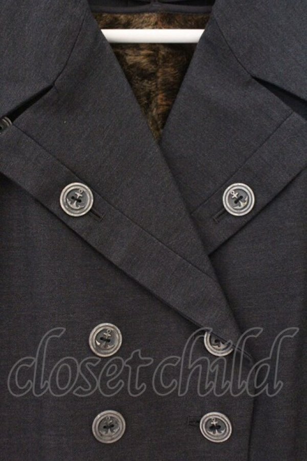 画像2: Jane Marple Dans Le Salon / ファーライナー付きコート M グレー O-26-02-16-098-JM-CO-OW-OS (2)