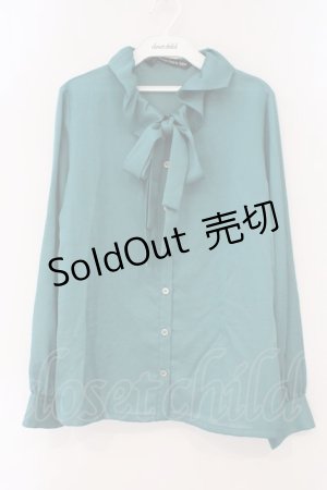画像: Jane Marple / サテンボウタイブラウス M グリーン O-26-02-16-099-JM-BL-OW-OS