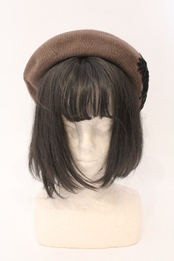 画像1: m petit by misako / TT*AMレースサーモベレー 57.5cm ブラウン O-26-02-16-013-LO-AC-OW-OS (1)