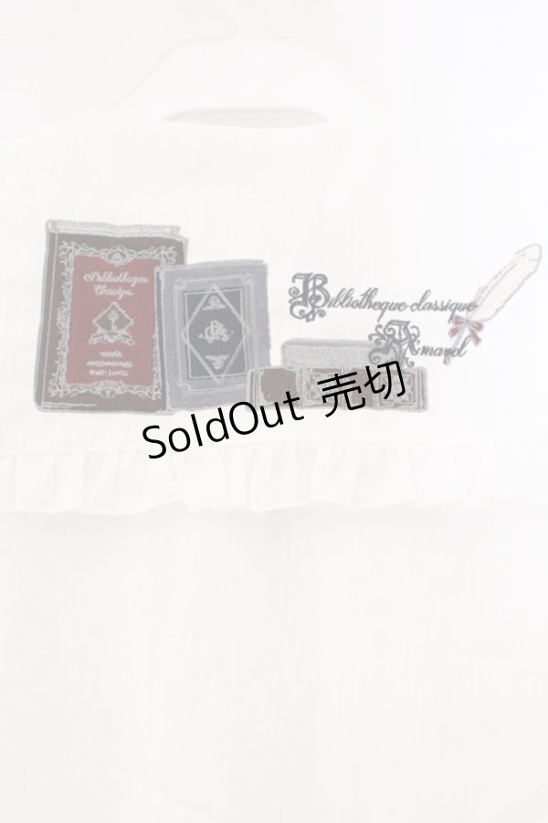 画像4: Amavel / Bibliotheque Classiqueブラウス F シロ×ネイビー O-26-02-16-105-CA-BL-OW-OS (4)