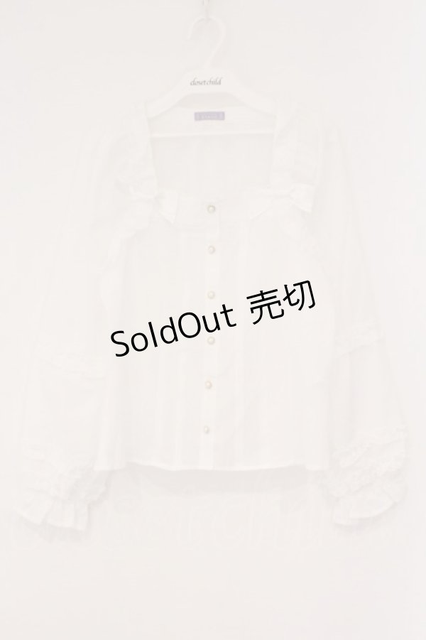 画像1: axes femme kawaii / フリルブラウス M シロ O-26-02-16-106-AX-BL-OW-OS (1)