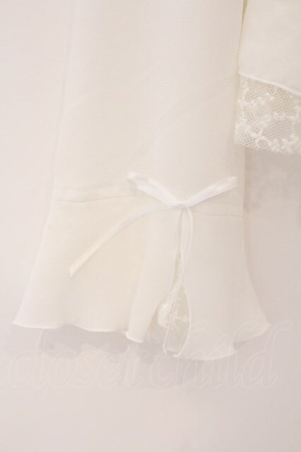 画像3: INGEBORG / ラッフルフリルブラウス 11号 オフシロ O-26-02-16-107-LO-BL-IG-OS (3)