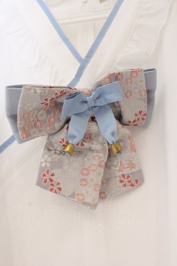 画像2: Amavel / 柴犬神社の春詣 和風ブラウス F シロ×サックス O-26-02-16-108-CA-BL-OW-OS (2)