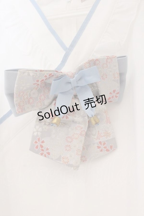 画像2: Amavel / 柴犬神社の春詣 和風ブラウス F シロ×サックス O-26-02-16-108-CA-BL-OW-OS (2)