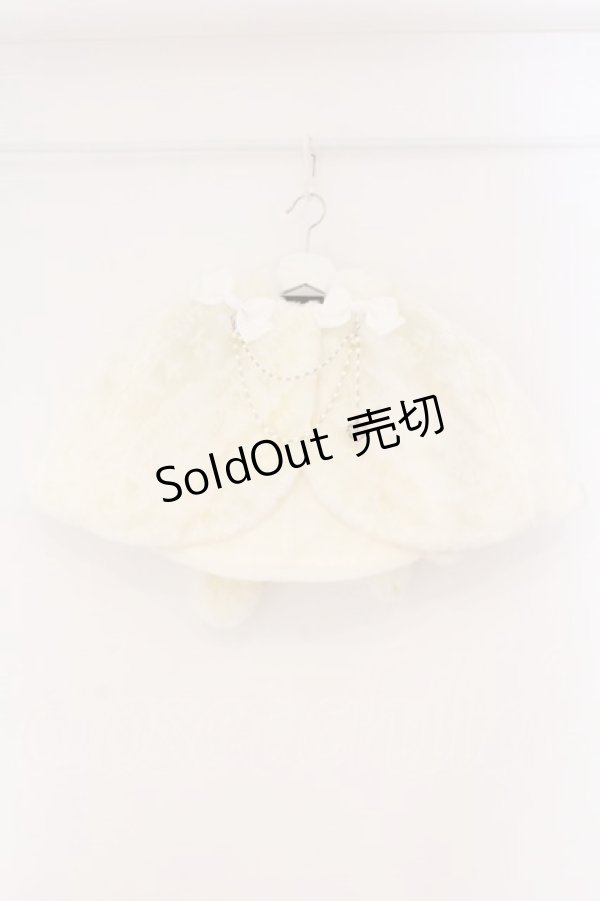 画像1: BABY,THE STARS SHINE BRIGHT / BABYロゴジャガードうさみみファーケープ  アイボリー O-26-02-16-111-BA-JA-OW-OS (1)