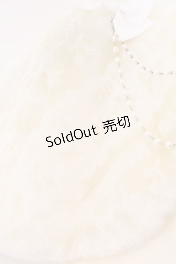 画像2: BABY,THE STARS SHINE BRIGHT / BABYロゴジャガードうさみみファーケープ  アイボリー O-26-02-16-111-BA-JA-OW-OS (2)