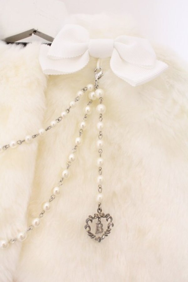 画像3: BABY,THE STARS SHINE BRIGHT / BABYロゴジャガードうさみみファーケープ  アイボリー O-26-02-16-111-BA-JA-OW-OS (3)