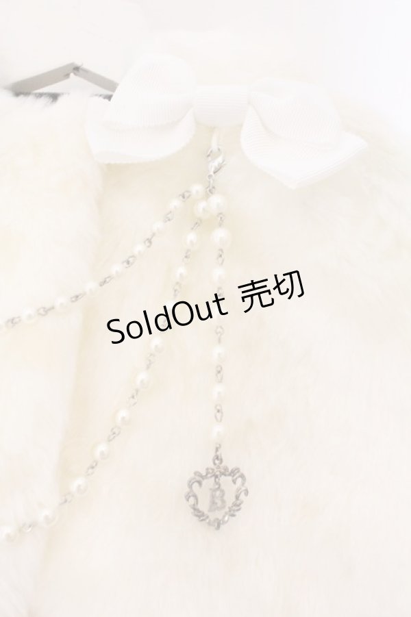 画像3: BABY,THE STARS SHINE BRIGHT / BABYロゴジャガードうさみみファーケープ  アイボリー O-26-02-16-111-BA-JA-OW-OS (3)