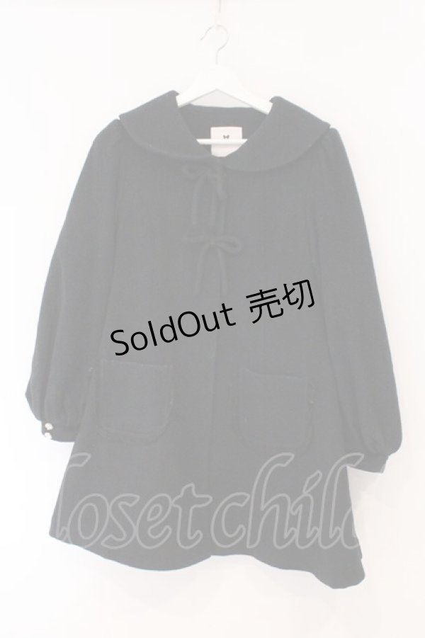 画像1: mille fille closet by LODISPOTTO / リボンビジューコート  クロ O-26-02-16-114-LO-CO-IG-ZTC051 (1)