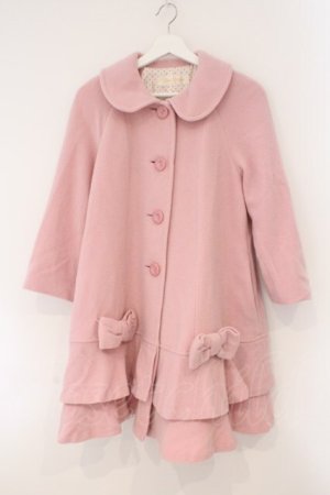 画像: Leur Getter / フレアフリルコート  ピンク O-26-02-16-115-LU-CO-IG-OS