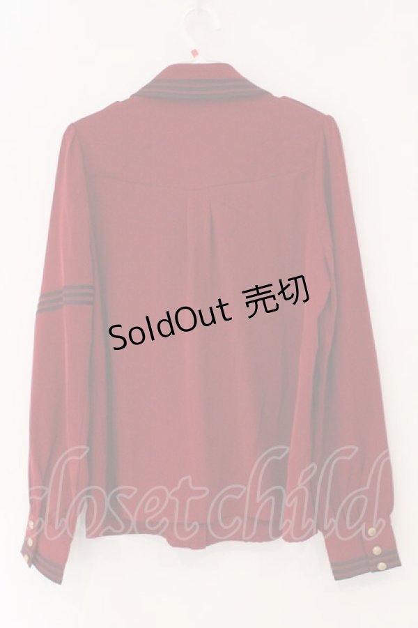 画像4: Amavel / Histoire Epeist ミリタリーシャツブラウス F ワイン O-26-02-16-116-CA-BL-OW-OS (4)