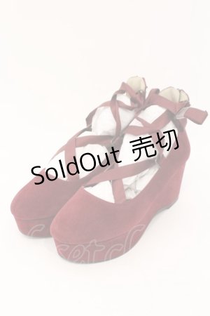 画像: axes femme / 厚底レースアップシューズ L ワイン O-26-02-16-015-AX-SH-OW-OS