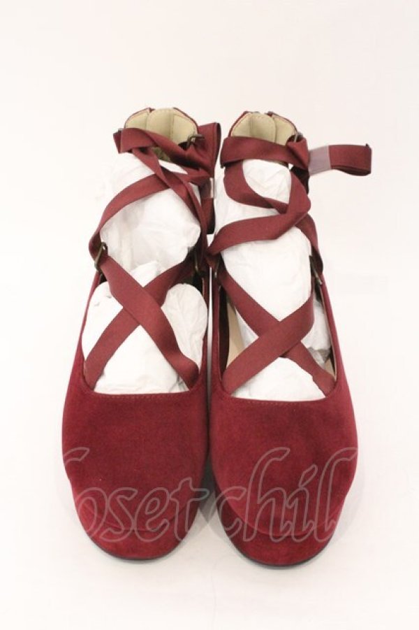 画像2: axes femme / 厚底レースアップシューズ L ワイン O-26-02-16-015-AX-SH-OW-OS (2)