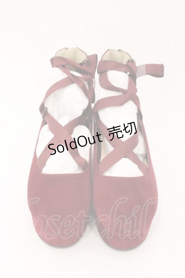 画像2: axes femme / 厚底レースアップシューズ L ワイン O-26-02-16-015-AX-SH-OW-OS (2)