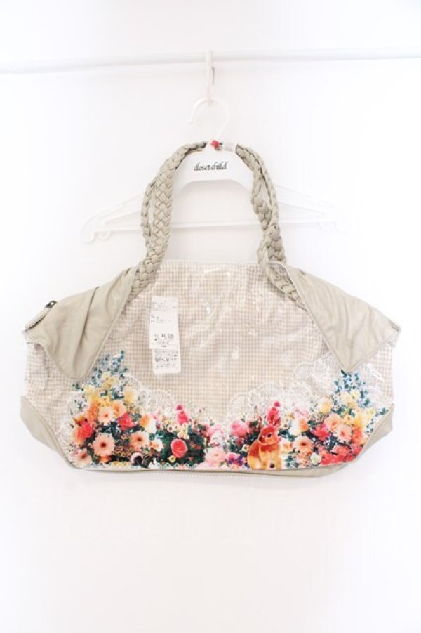 画像1: axes femme / 転写ビニールトート  ベージュ O-26-02-16-002-AX-BG-OW-OS (1)