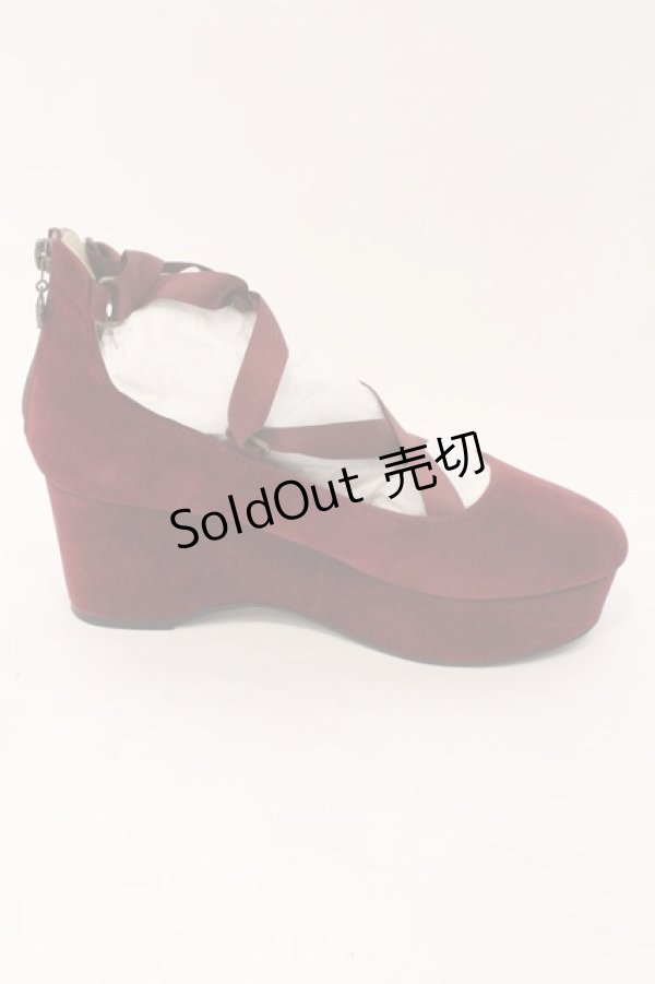 画像5: axes femme / 厚底レースアップシューズ L ワイン O-26-02-16-015-AX-SH-OW-OS (5)