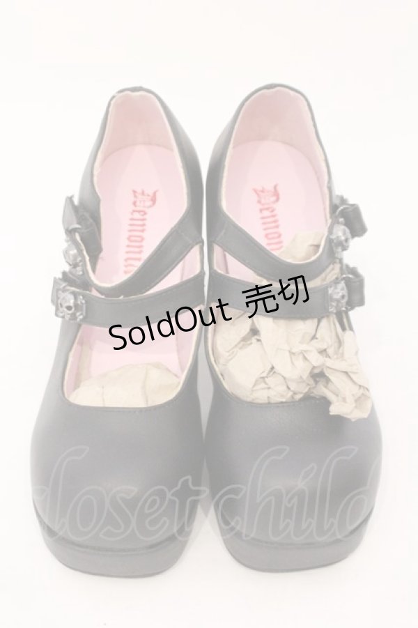 画像2: Demonia / Gothika-09　パンプス つま先~かかと約22cm ブラック O-26-02-16-017-PU-SH-OW-ZT0220B (2)