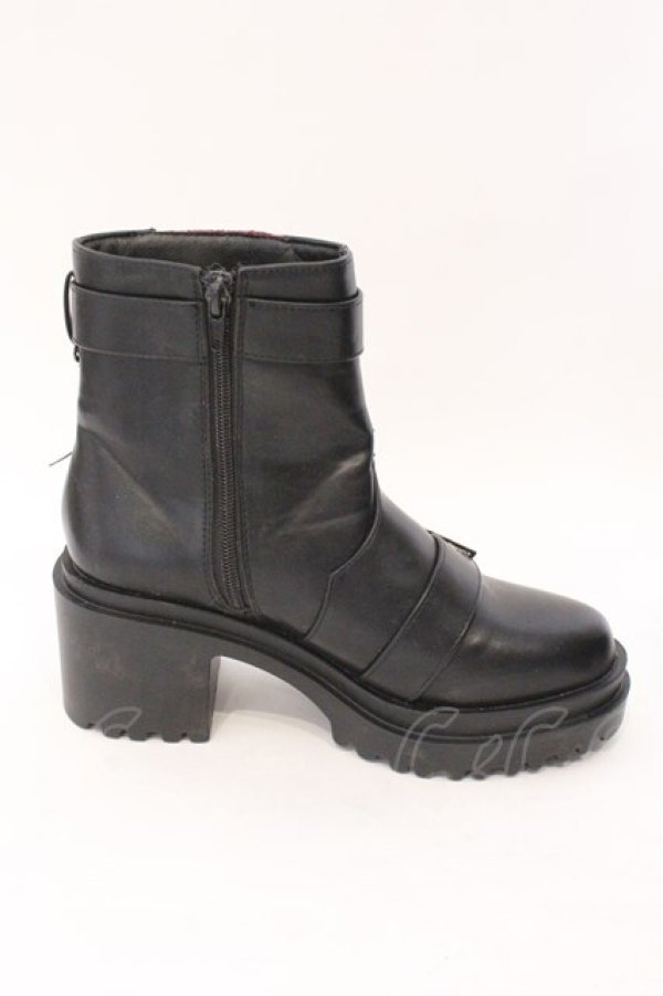 画像5: NIBBLE POISON / クロスチャームショートブーツ M クロ O-26-02-16-018-0-SH-OW-OS (5)