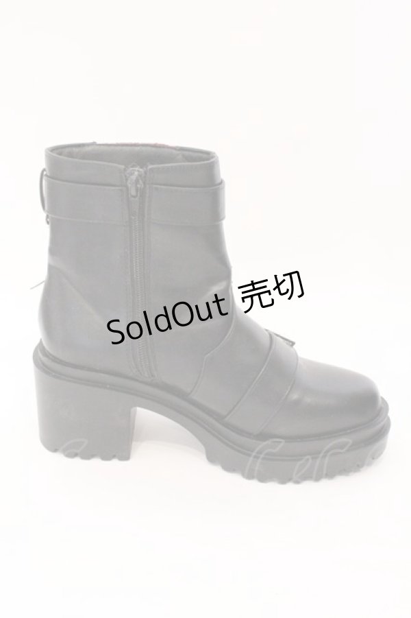 画像5: NIBBLE POISON / クロスチャームショートブーツ M クロ O-26-02-16-018-0-SH-OW-ZTK014 (5)