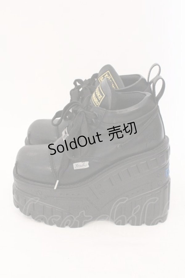 画像3: YOSUKE / 厚底スニーカー 23cm ブラック O-26-02-16-019-PU-SH-IG-OS (3)