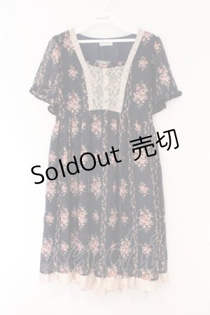 画像: axes femme / ローズ縦ラインワンピース M ネイビー O-26-02-17-031-AX-OP-IG-OS