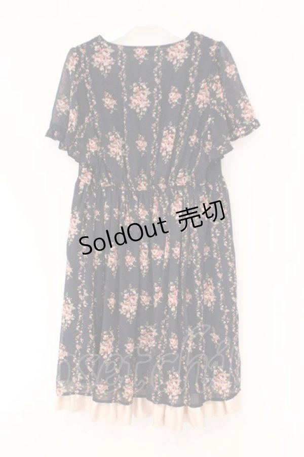 画像2: axes femme / ローズ縦ラインワンピース M ネイビー O-26-02-17-031-AX-OP-IG-OS (2)