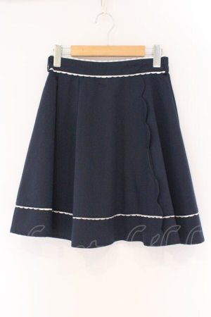 画像: axes femme POETIQUE / スカラップミニスカート M ネイビー O-26-02-17-032-AX-SK-IG-OS